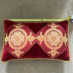 Beautiful Ruby Red Accent Pillow